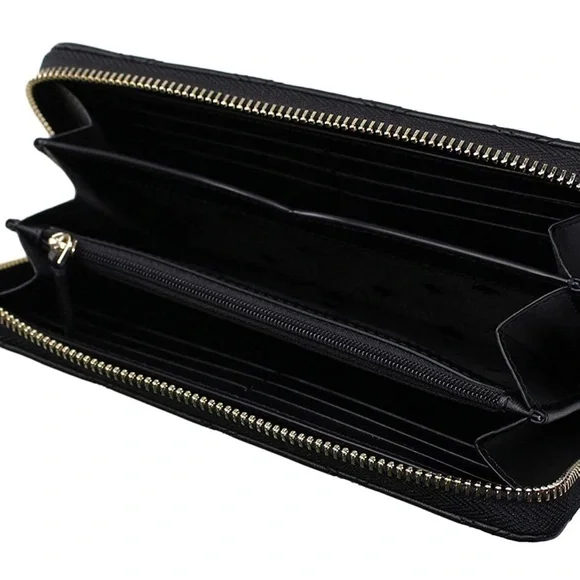 Kate Spade York Natalie large continental black & gold wallet. - Picture 3 of 5